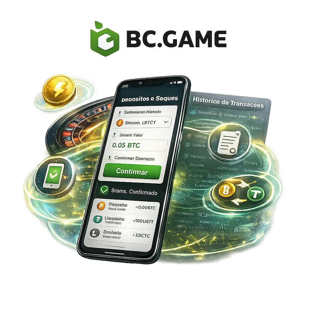 Depósitos e Saques na BC.Game